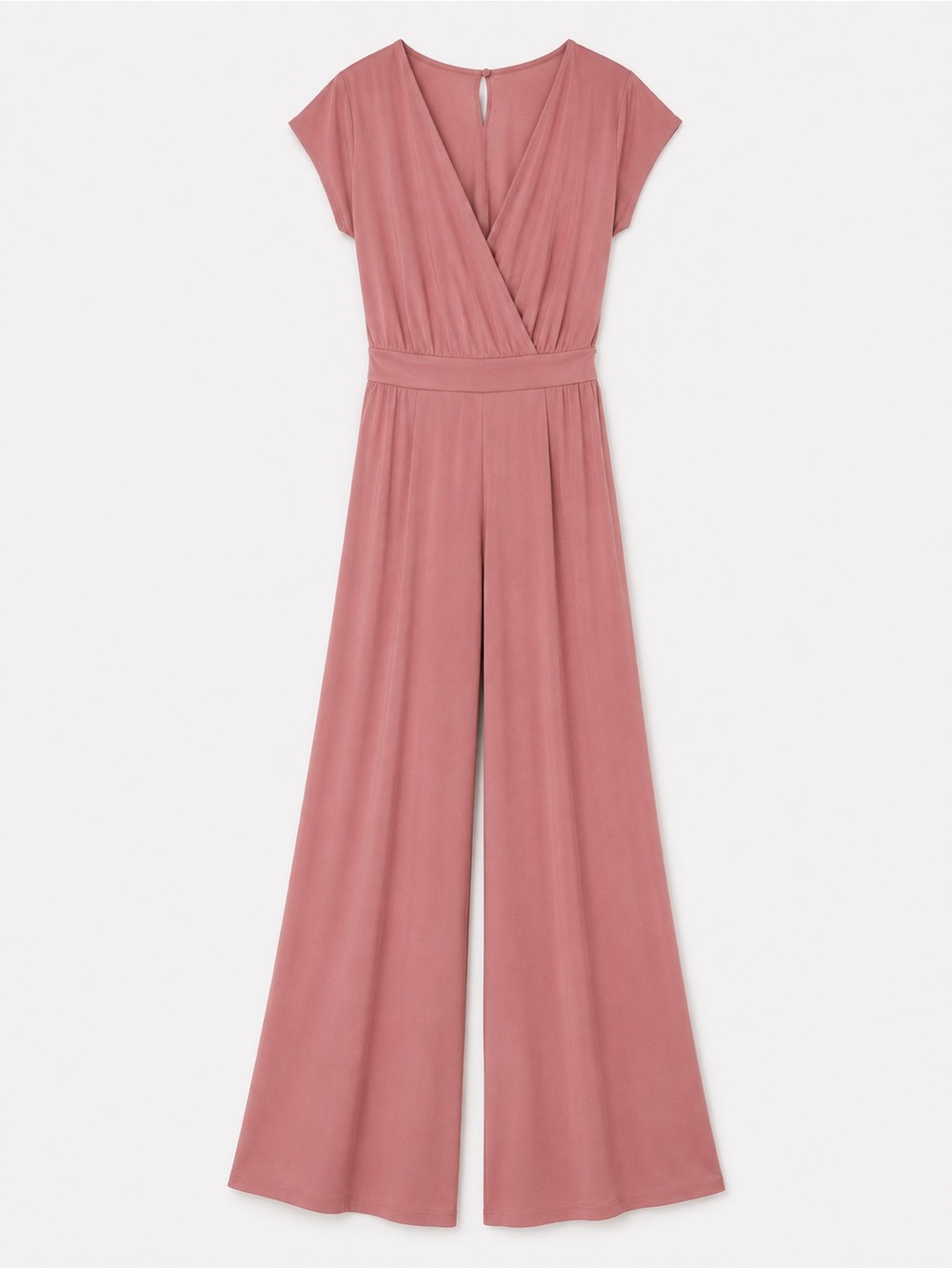 Halara Pink Wide Leg Wrap Jumpsuit Pantsuit M NWT